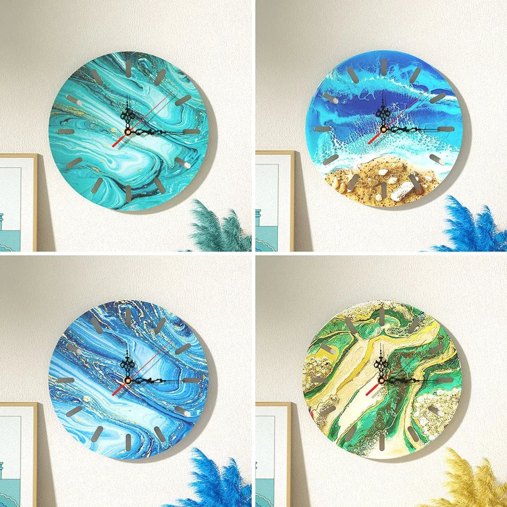 Clock Silicone Mold Handmade Crafts Round Clock Epoxy Resin Molds DIY Wall Hanging Clock Jewelry Making Tools Supplies