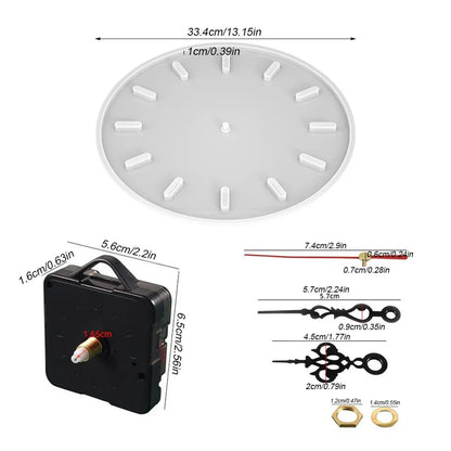 Clock Silicone Mold Handmade Crafts Round Clock Epoxy Resin Molds DIY Wall Hanging Clock Jewelry Making Tools Supplies