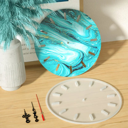 Clock Silicone Mold Handmade Crafts Round Clock Epoxy Resin Molds DIY Wall Hanging Clock Jewelry Making Tools Supplies