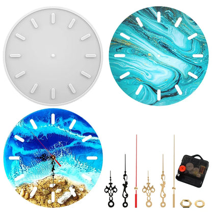 Clock Silicone Mold Handmade Crafts Round Clock Epoxy Resin Molds DIY Wall Hanging Clock Jewelry Making Tools Supplies