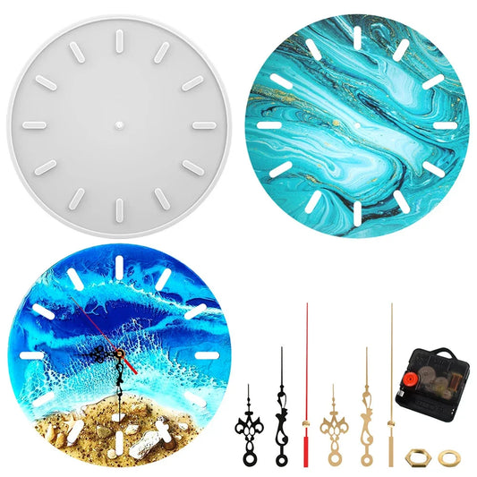 Clock Silicone Mold Handmade Crafts Round Clock Epoxy Resin Molds DIY Wall Hanging Clock Jewelry Making Tools Supplies