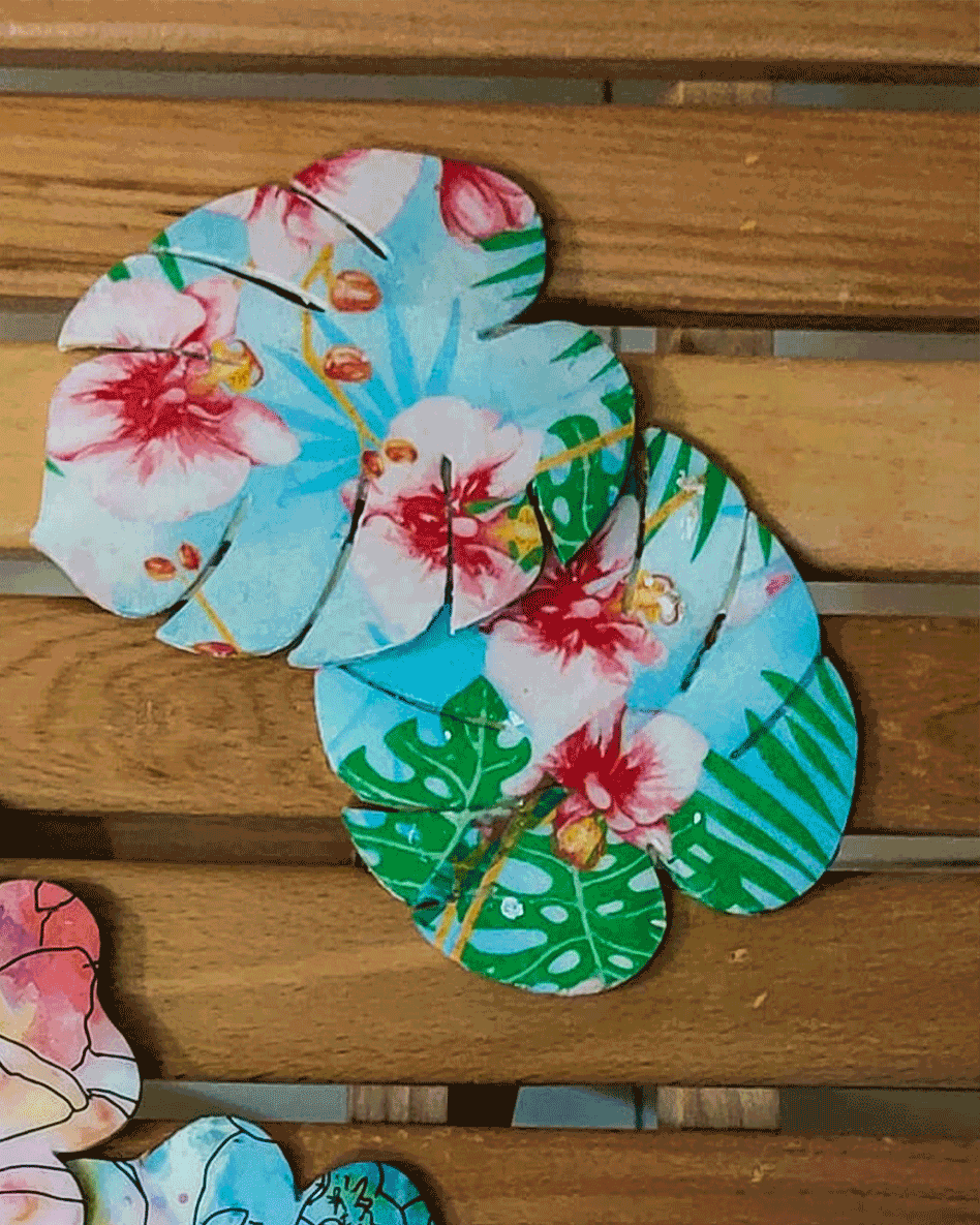 Tropical Paradise Coaster | Handmade Floral Coaster