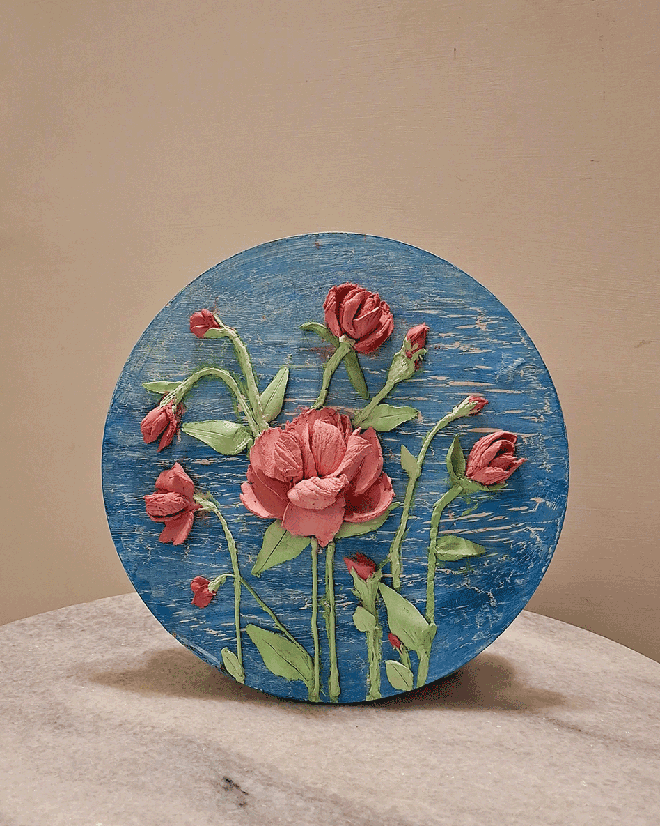 Vintage Bloom Texture Wall Art