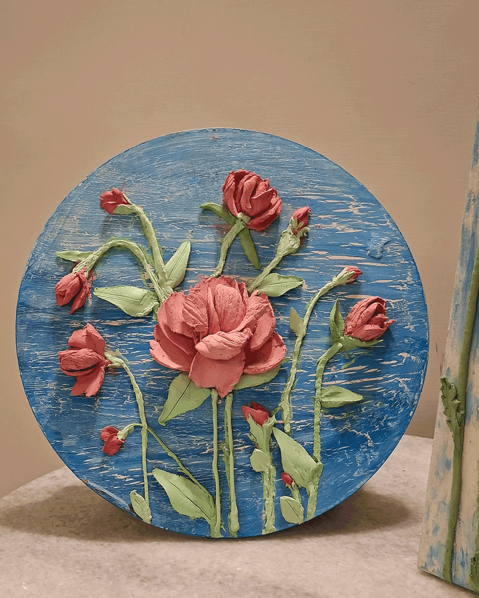 Vintage Bloom Texture Wall Art